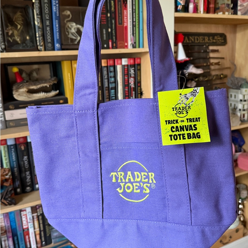 New w/Tags! All 4 Halloween 2025 Trader Joe's Canvas Mini Tote Bags! - Picture 7 of 7